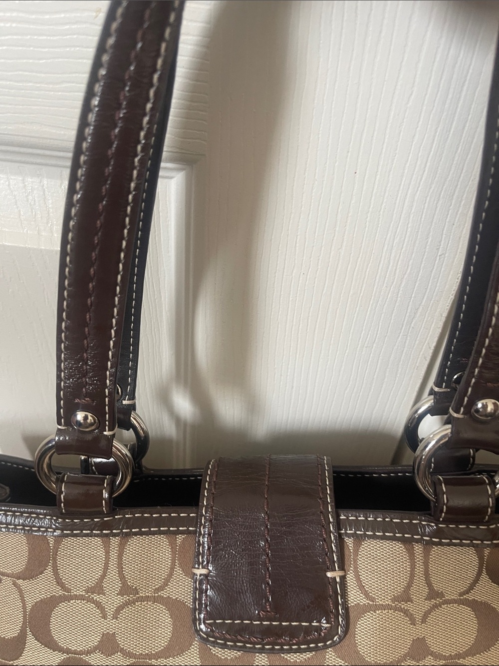 Coach Soho Signature Hobo Shoulder Bag  Canvas Leather Auth - Picture 6 of 13